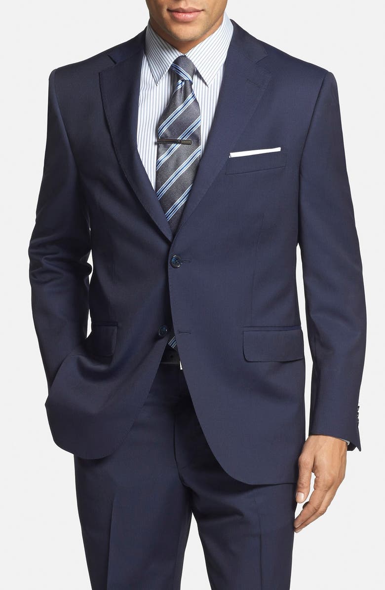 Peter Millar Classic Fit Stripe Wool Suit, Alternate, color, 