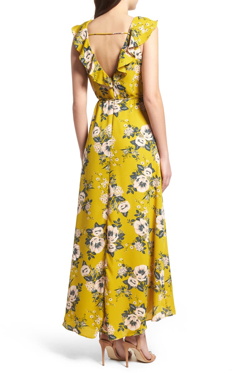 June & Hudson Wrap Maxi Dress, Alternate, color, 