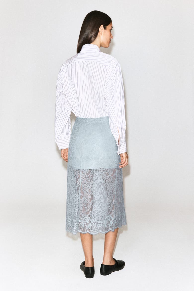 Lace Midi Skirt, Alternate, color, LIGHT BLUE