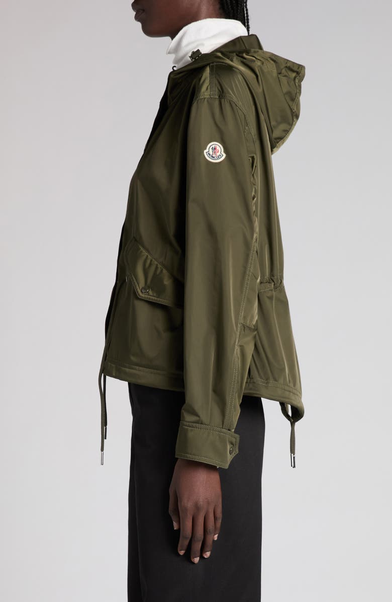 Moncler Noizay Short Parka, Alternate, color, Amber Toned Olive
