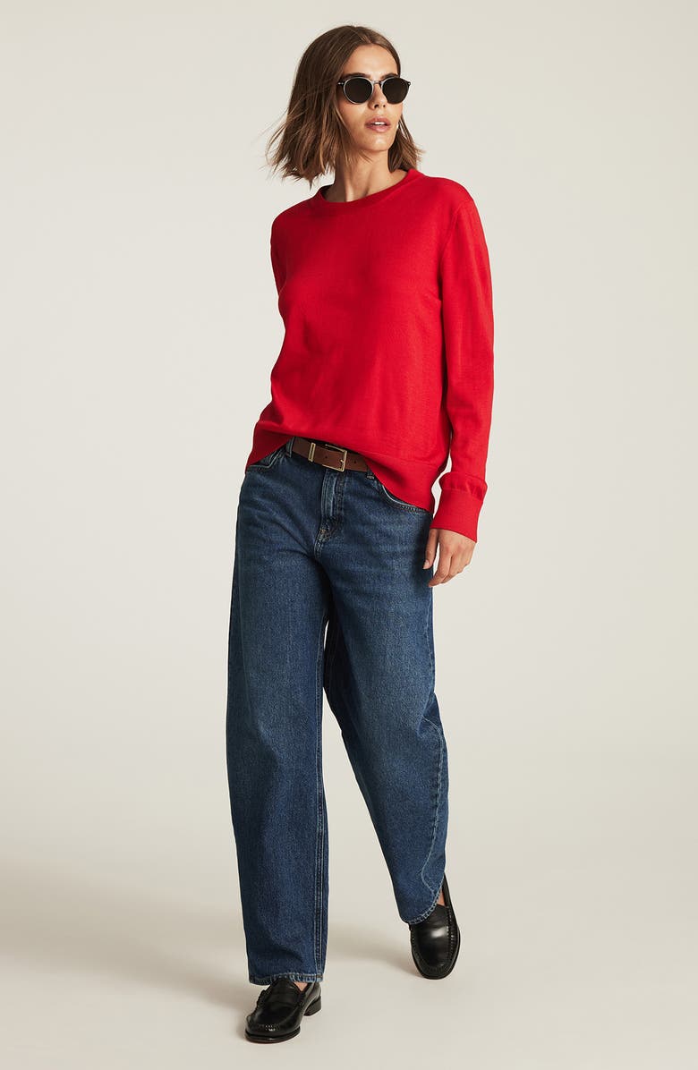 Mavi Jeans Wool Crewneck Sweater, Alternate, color, Rio Red
