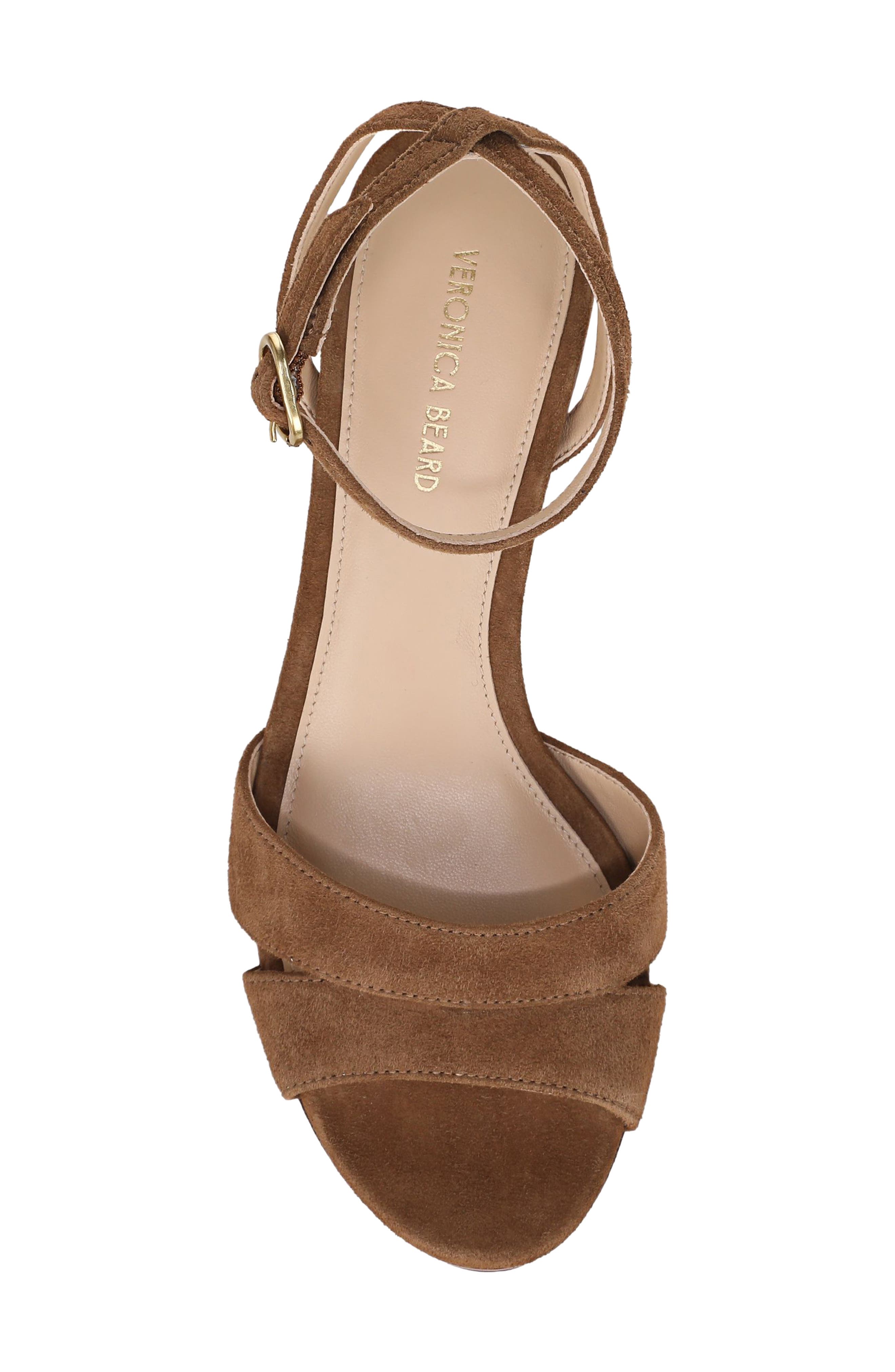 Veronica Beard Drina Ankle Strap Platform Sandal, Alternate, color, Hazelwood