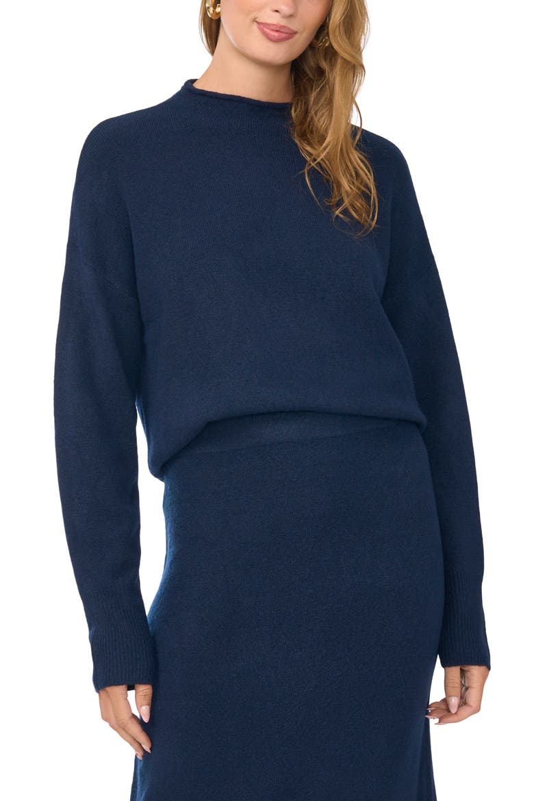 Loose Knit Crewneck Sweater, Alternate, color, CLASSIC NAVY