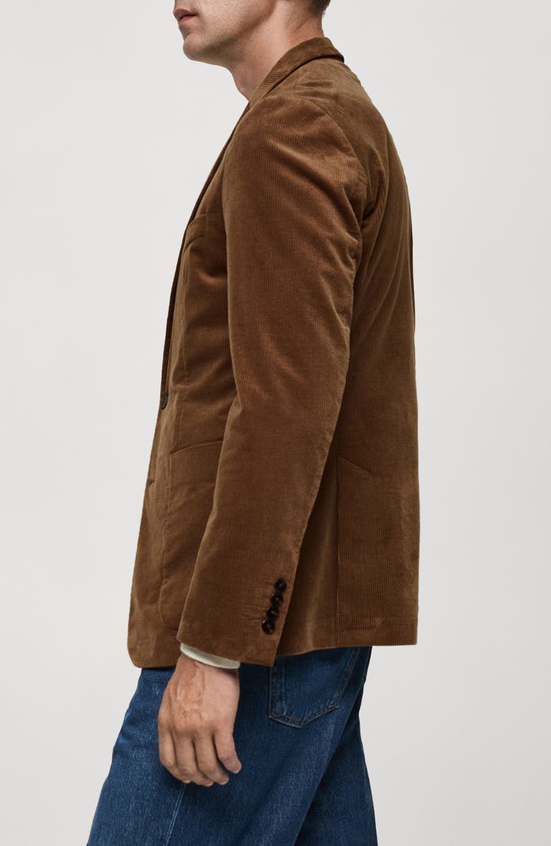 MANGO Slim Fit Corduroy Blazer, Alternate, color, 