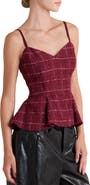 FREEMARKET Tweed Peplum Camisole Top