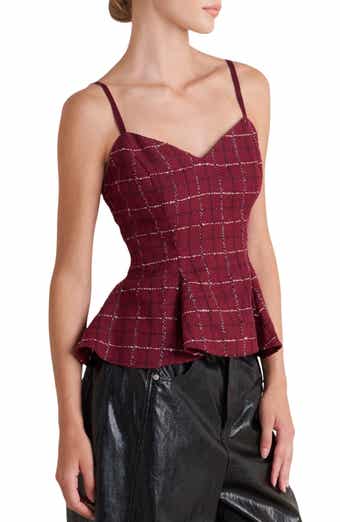 Tweed Peplum Camisole Top