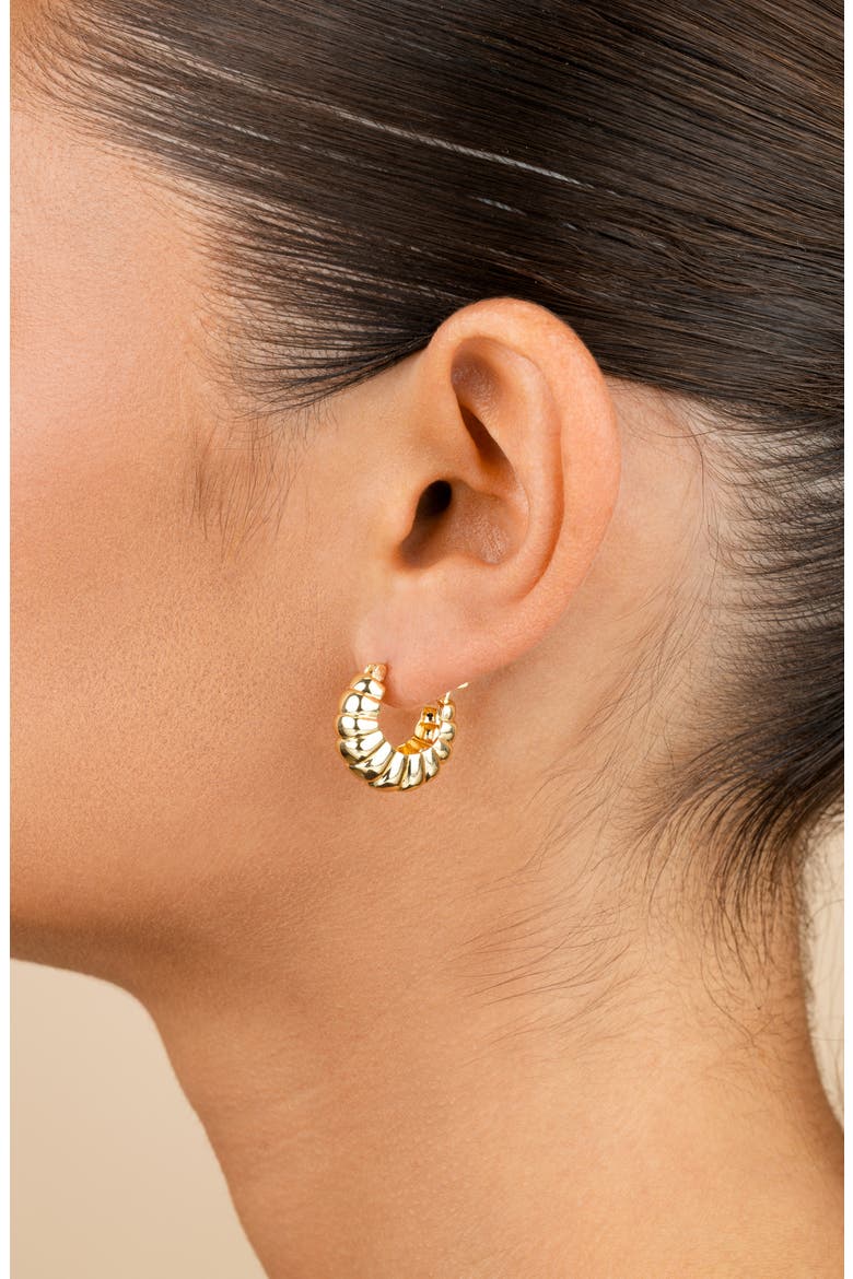 Lysandra Bubble Hoop Earrings, Alternate, color, GOLD