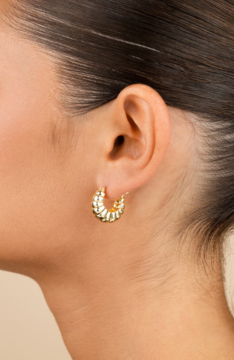 Sterling Forever Lysandra Bubble Hoop Earrings, Alternate, color, 