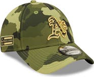 New Era Men's New Era Camo Oakland Athletics 2022 Armed Forces Day 9FORTY Snapback Adjustable Hat