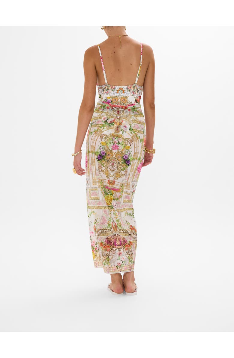 TWIST FRONT LONG SKIRT EGYPTIAN ROSE, Alternate, color, 