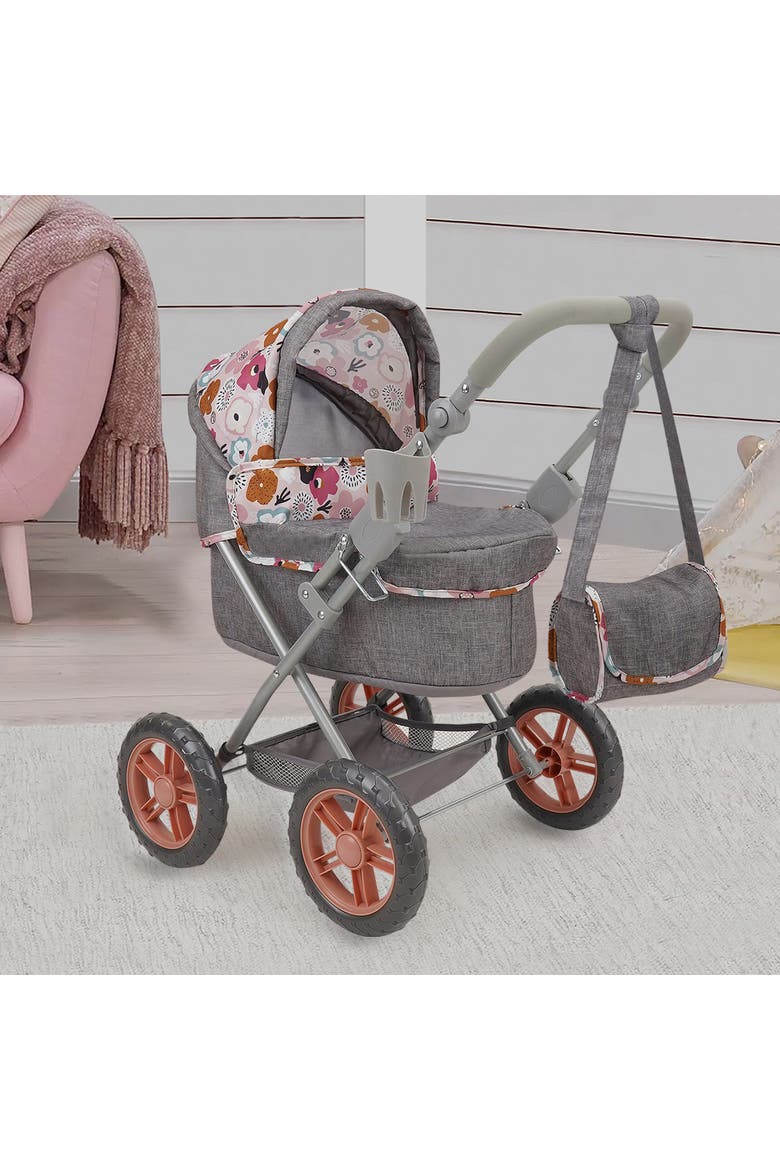Melange Flora Amanda Doll Pram Matching Handbag, 3+, Alternate, color, Multicolored