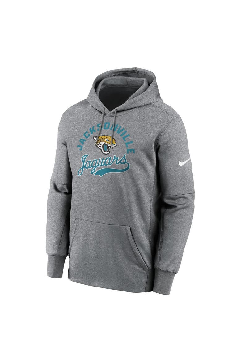 Men's Nike Heather Gray Jacksonville Jaguars Performance Fleece Pullover Hoodie, Alternate, color, Heather Gray