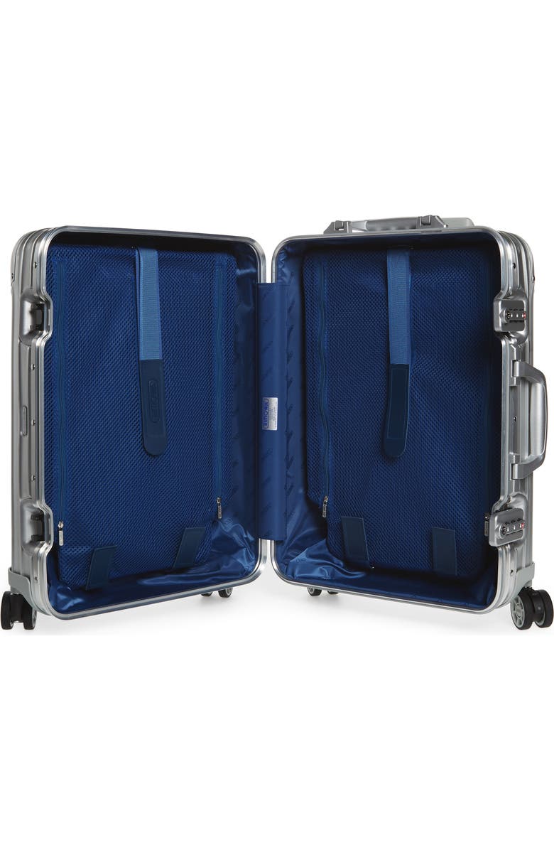 RIMOWA Topas 22-Inch Cabin Multiwheel<sup>®</sup> Aluminum Carry-On, Alternate, color,