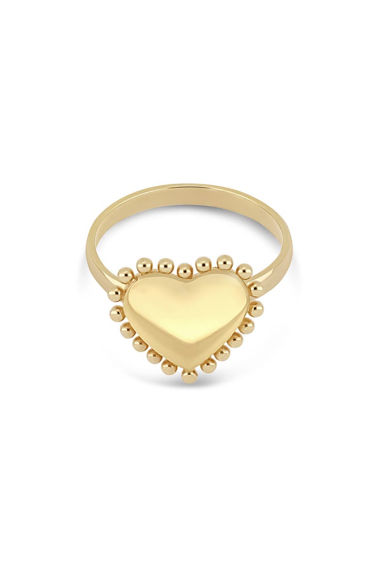 14K Gold Heart Ring, Alternate, color, 14KY