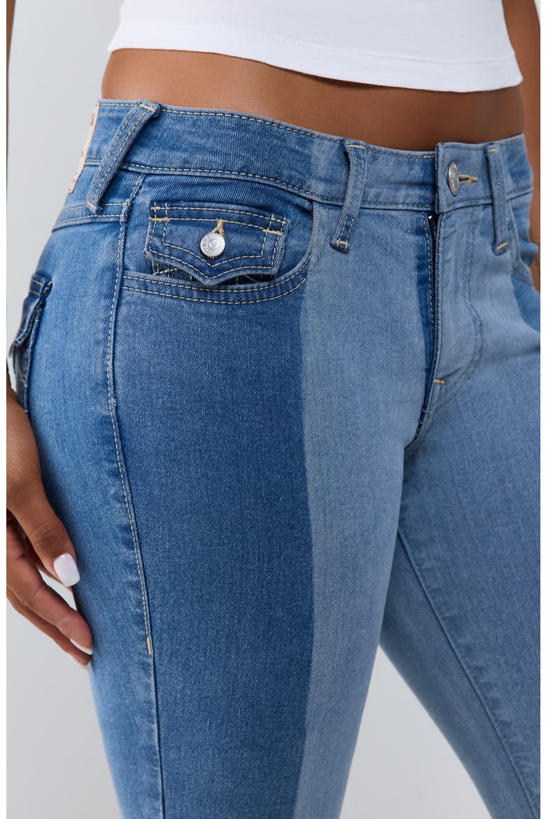 Becca Colorblocked Bootcut Jeans, Alternate, color, COLORBLOCK INDIGO