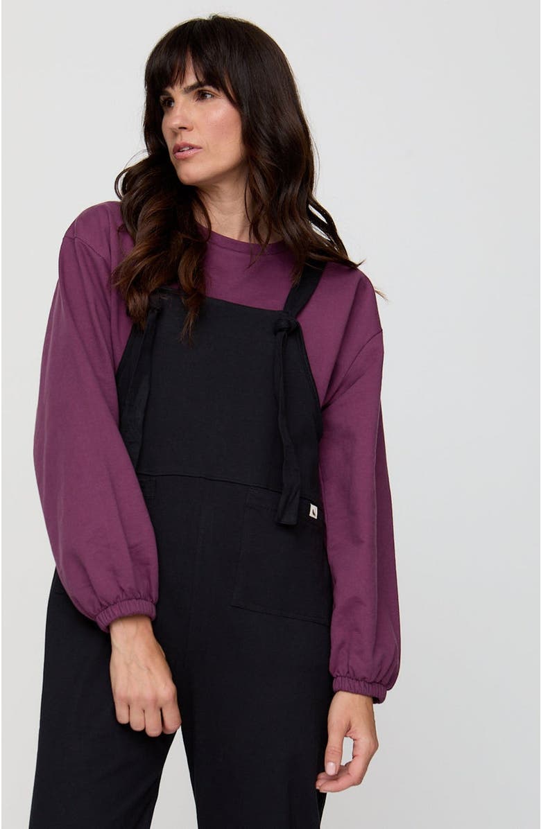 Turtledove London Organic Cotton Lila Jumpsuit, Alternate, color, Black