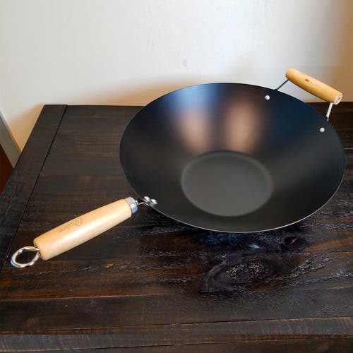 Oster Findley 13.7 In. Carbon Steel Wok In Black