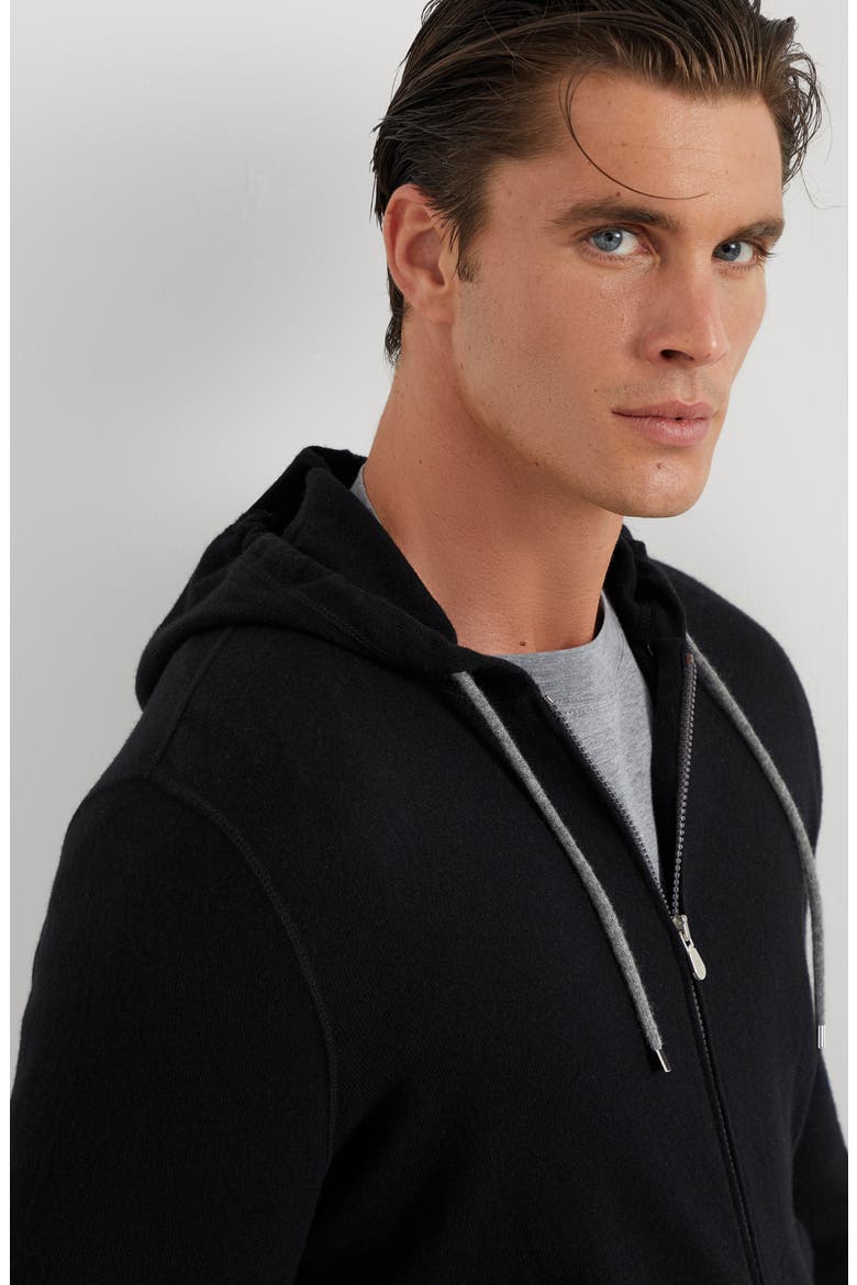 Sweatshirt-style cardigan, Alternate, color, Black