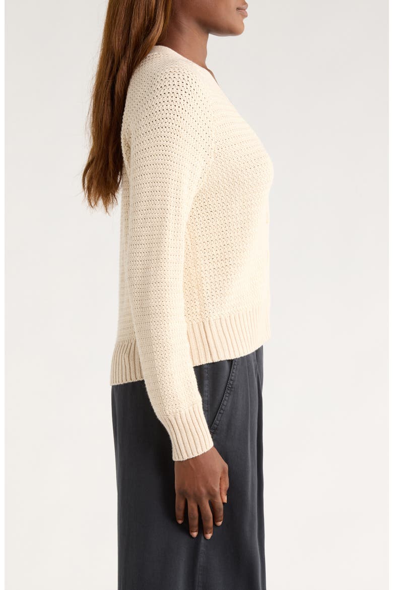 Robin Cotton & Marino Wool Blend Cardigan, Alternate, color, SEASHELL