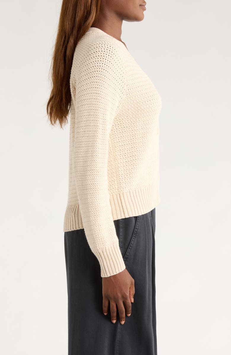 Marine Layer Robin Cotton & Marino Wool Blend Cardigan, Alternate, color, Seashell