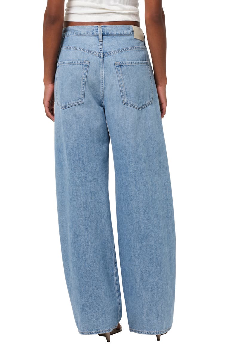 Brynn Drawstring High Waist Wide Leg Jeans, Alternate, color, BLUE LACE (LT INDIGO)