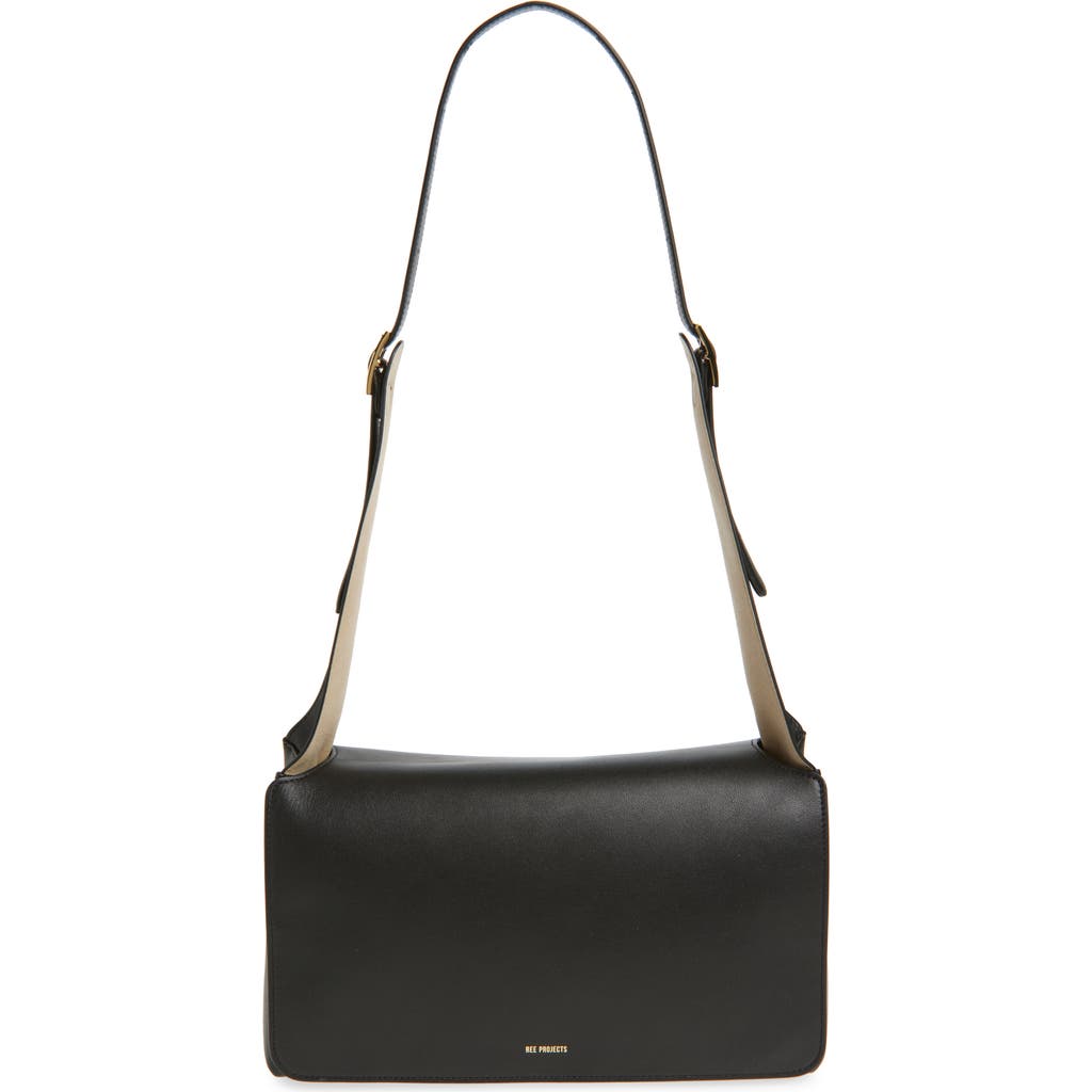 Ree Projects Florencia Soft Leather Shoulder Bag In Black