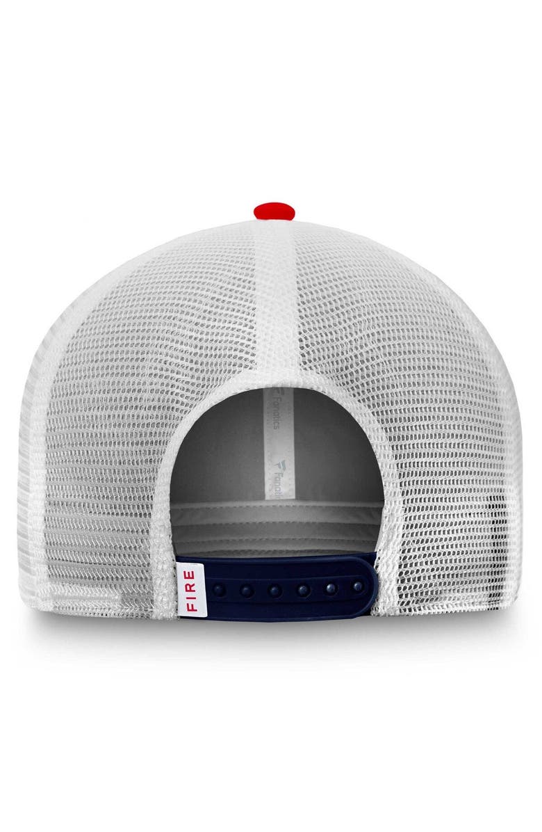 FANATICS Men's Fanatics Branded Navy/White Chicago Fire Iconic Trucker Snapback Hat, Alternate, color,