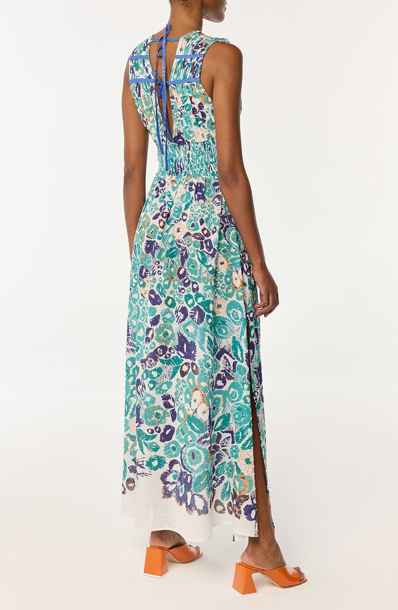 Poupette St Barth Chiara Cover-Up Maxi Dress, Alternate, color, Aqua Blue