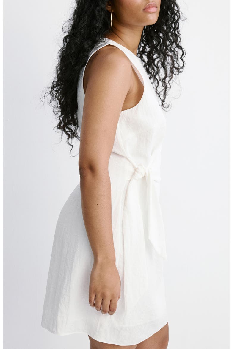 Side Tie Minidress, Alternate, color, ECRU