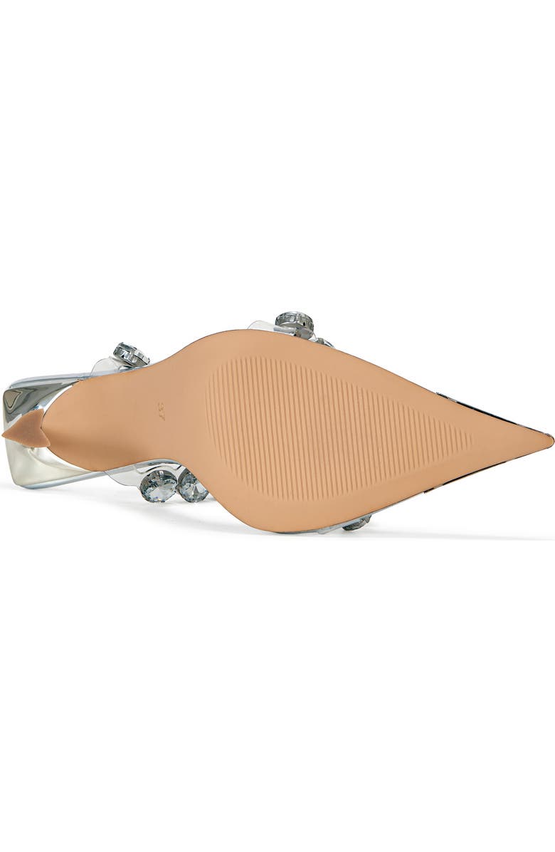 AZALEA WANG Paolina Pointed Toe Slide Sandal, Alternate, color, Silver