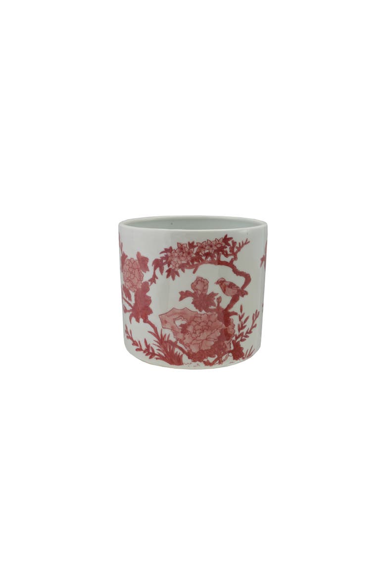 Stoneware Botanical Pattern Planter, Main, color, Multicolor