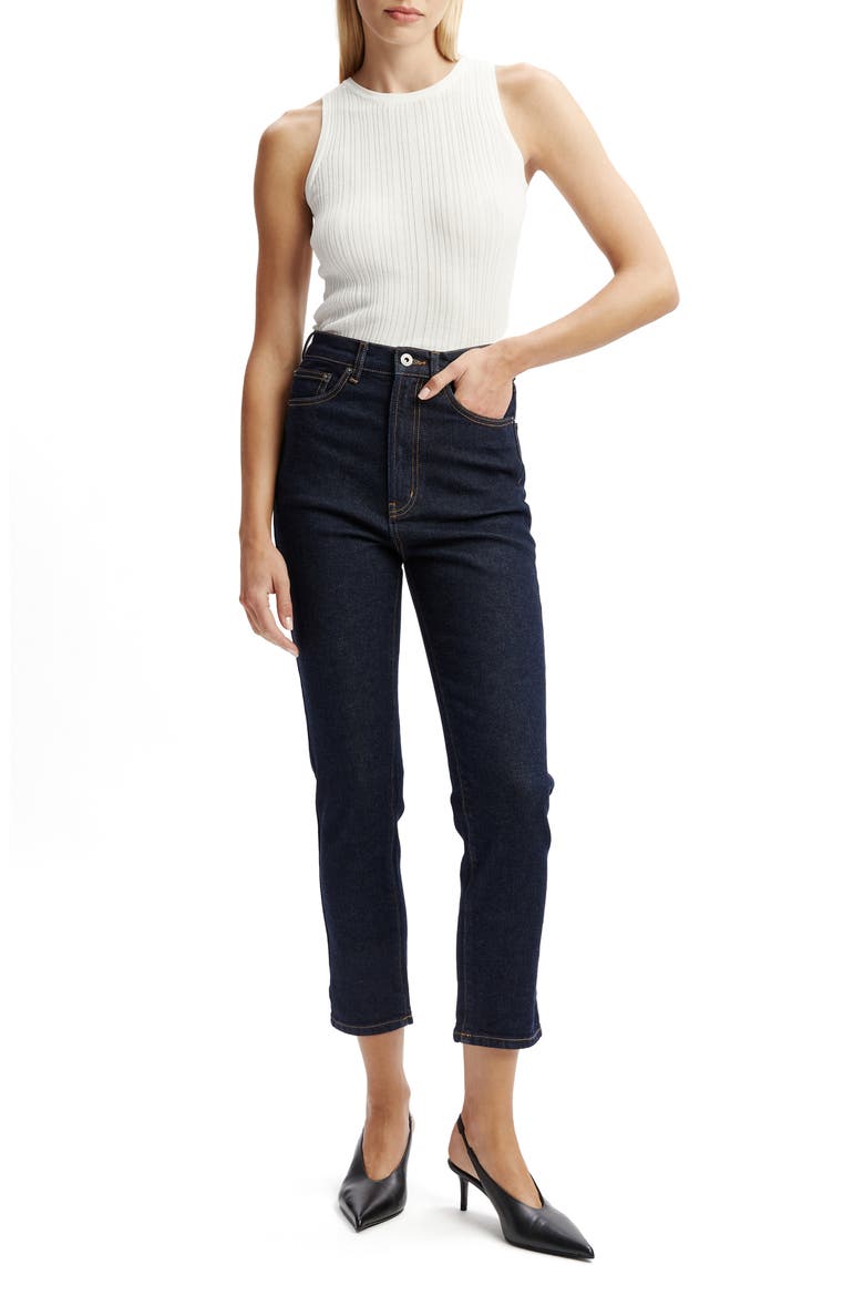 Heidi Straight Leg Crop Jeans, Alternate, color, DARK
