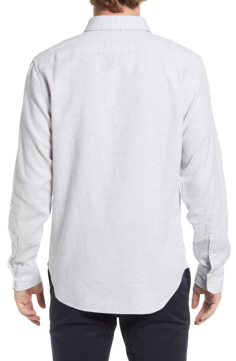 Bonobos Slim Fit Stretch Linen & Cotton Button-Up Shirt, Alternate, color, 