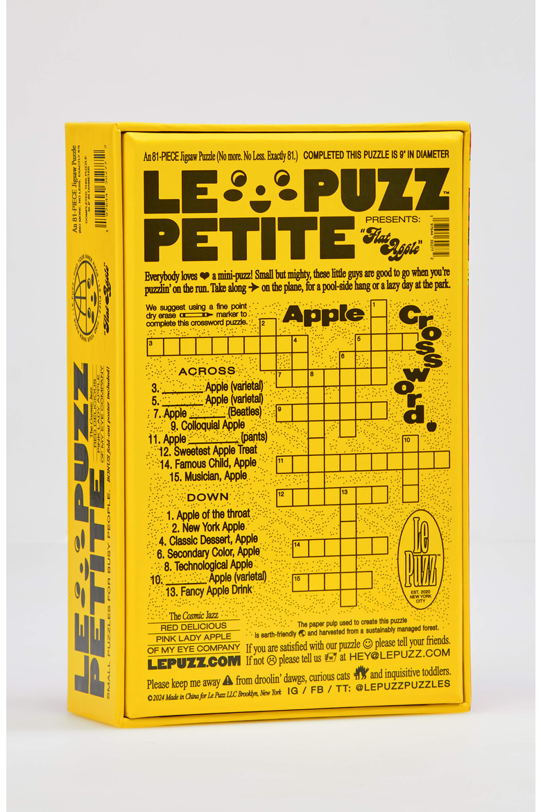 Flat Apple 81 Piece Mini Jigsaw Puzzle, Alternate, color, None