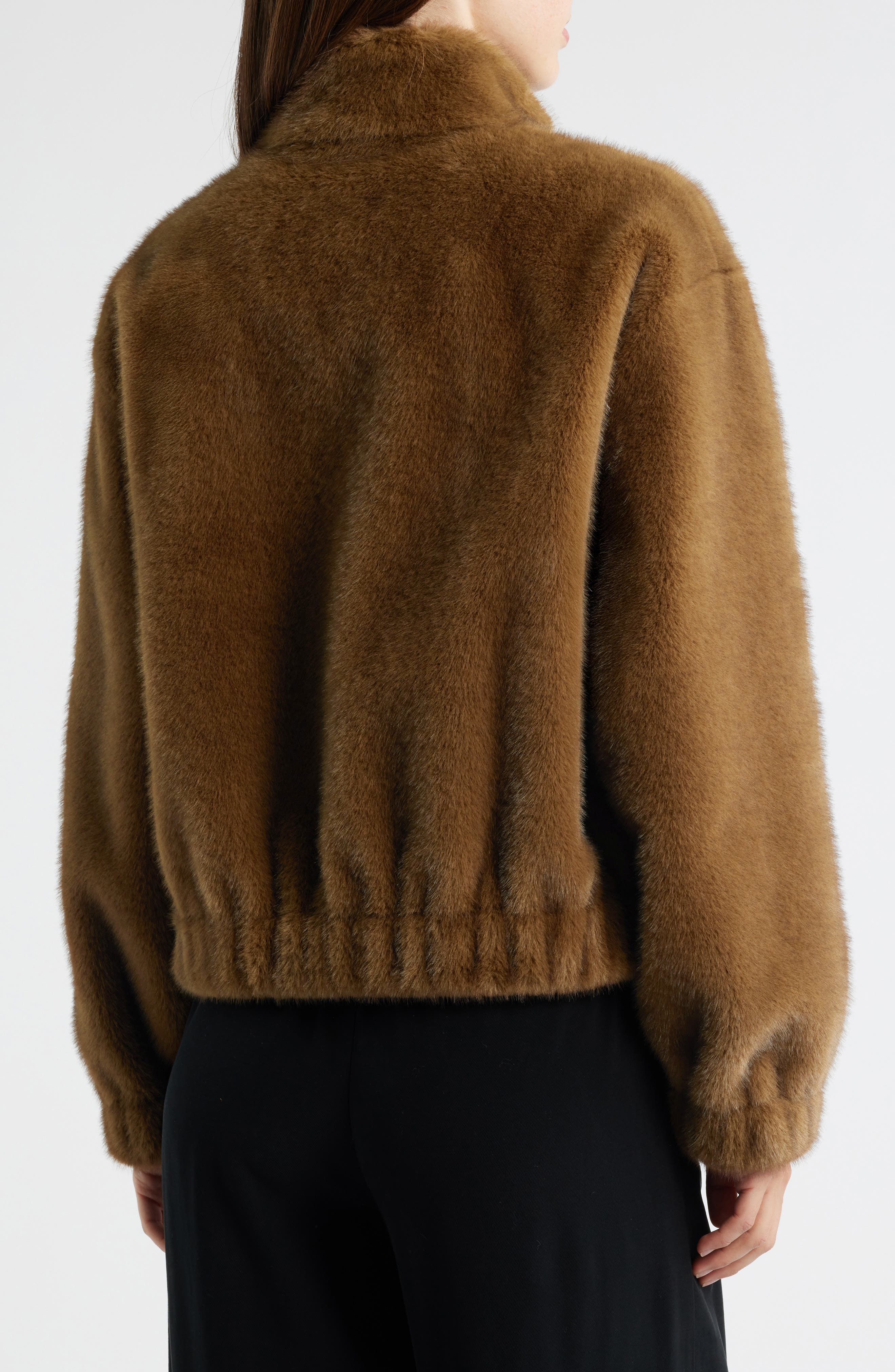 Faux Fur Bomber Jacket - image 2