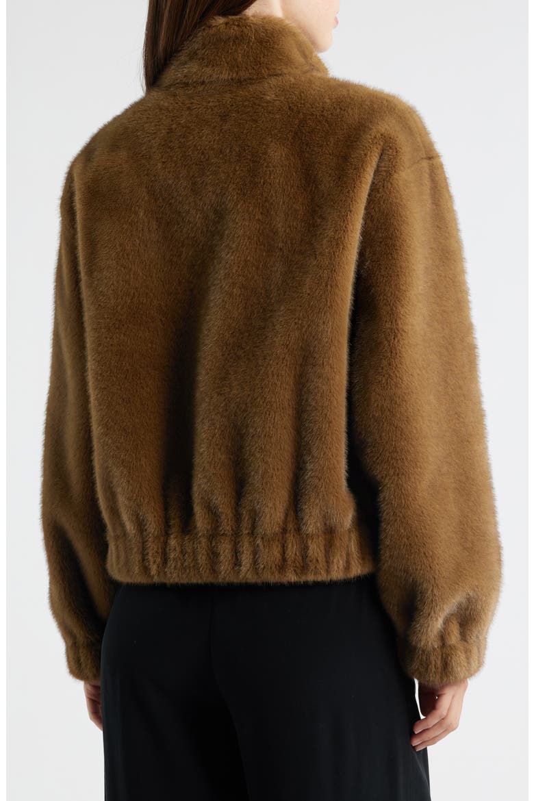 Faux Fur Bomber Jacket, Alternate, color, MINK