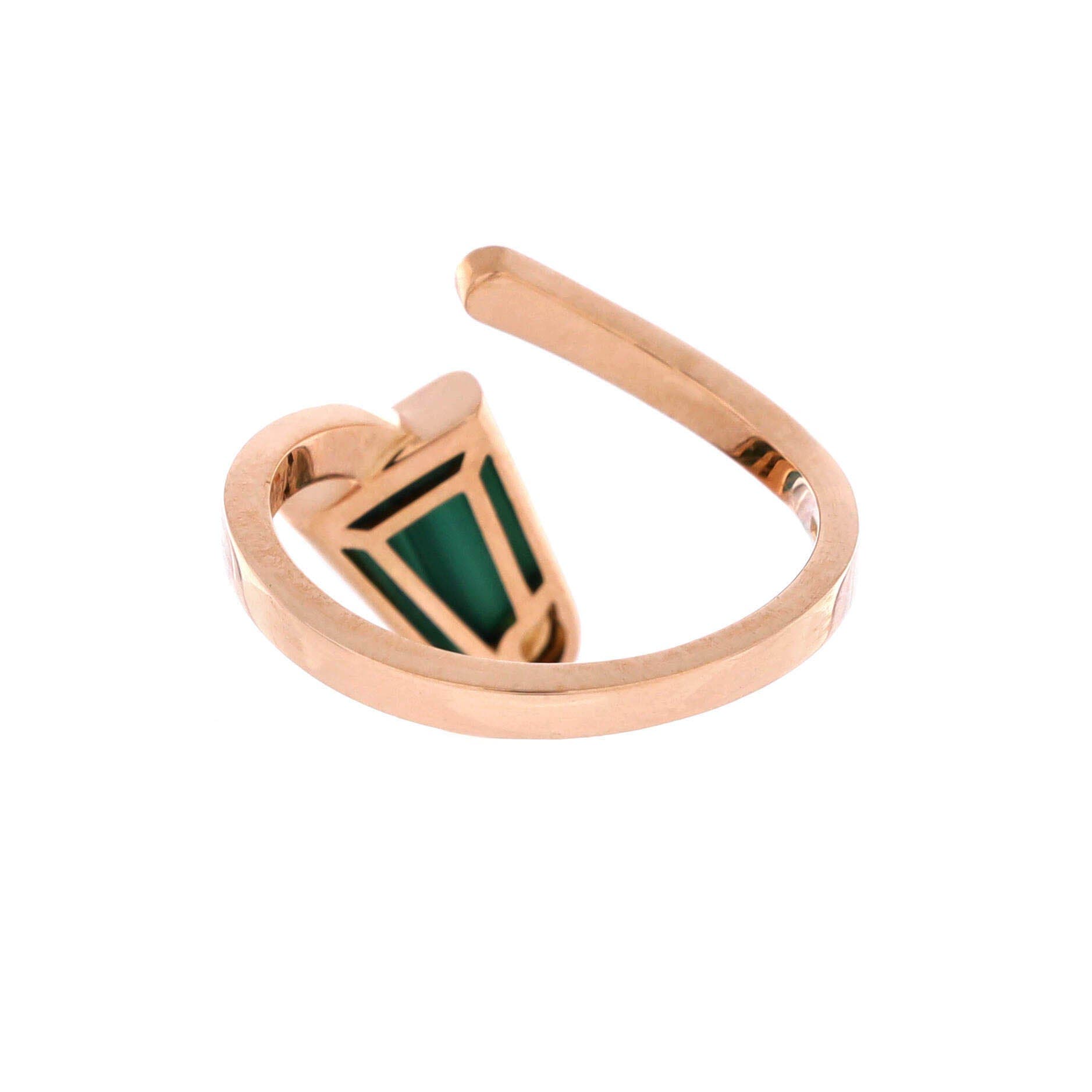 Gelati Ring 18K Rose Gold with Malachite and Diamonds, Alternate, color, Pink