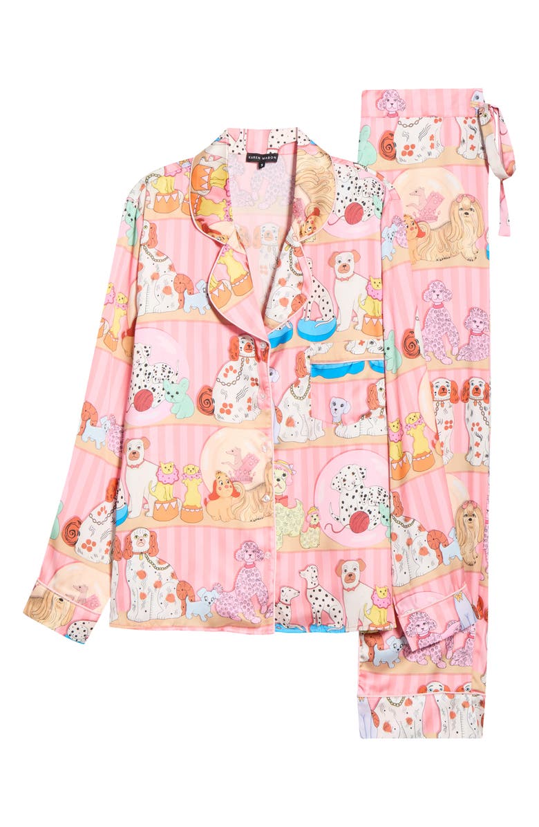 Karen Mabon Dog Collector Pajamas, Alternate, color, Pink