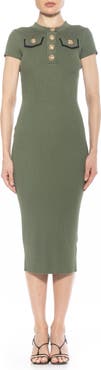 Alexia Admor Rhys Crewneck Knit Sheath Midi Dress