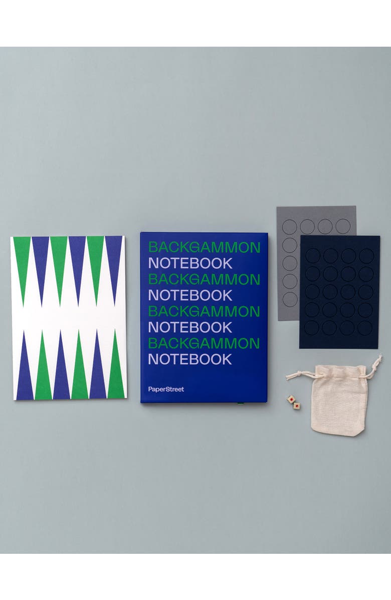 Paper Street Backgammon Notebook, Main, color, Blue