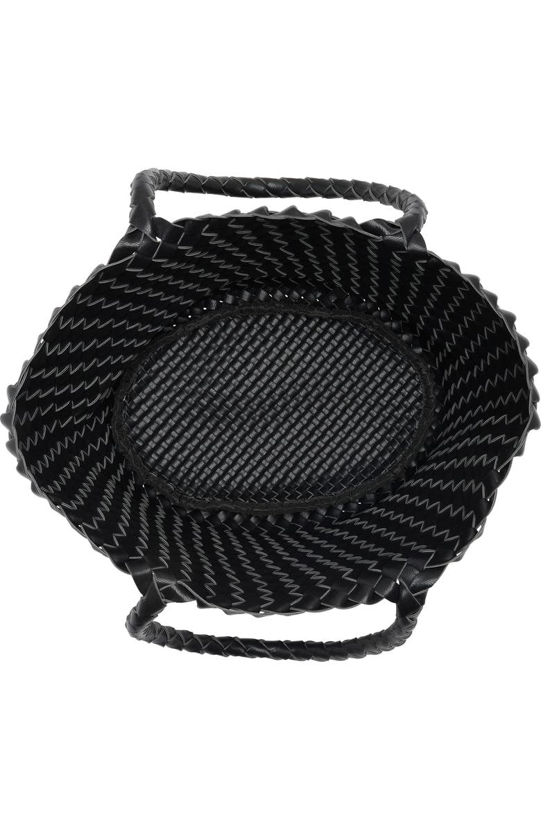 URBAN EXPRESSIONS HANDBAGS Woven Faux Leather Tote Bag, Alternate, color, Black