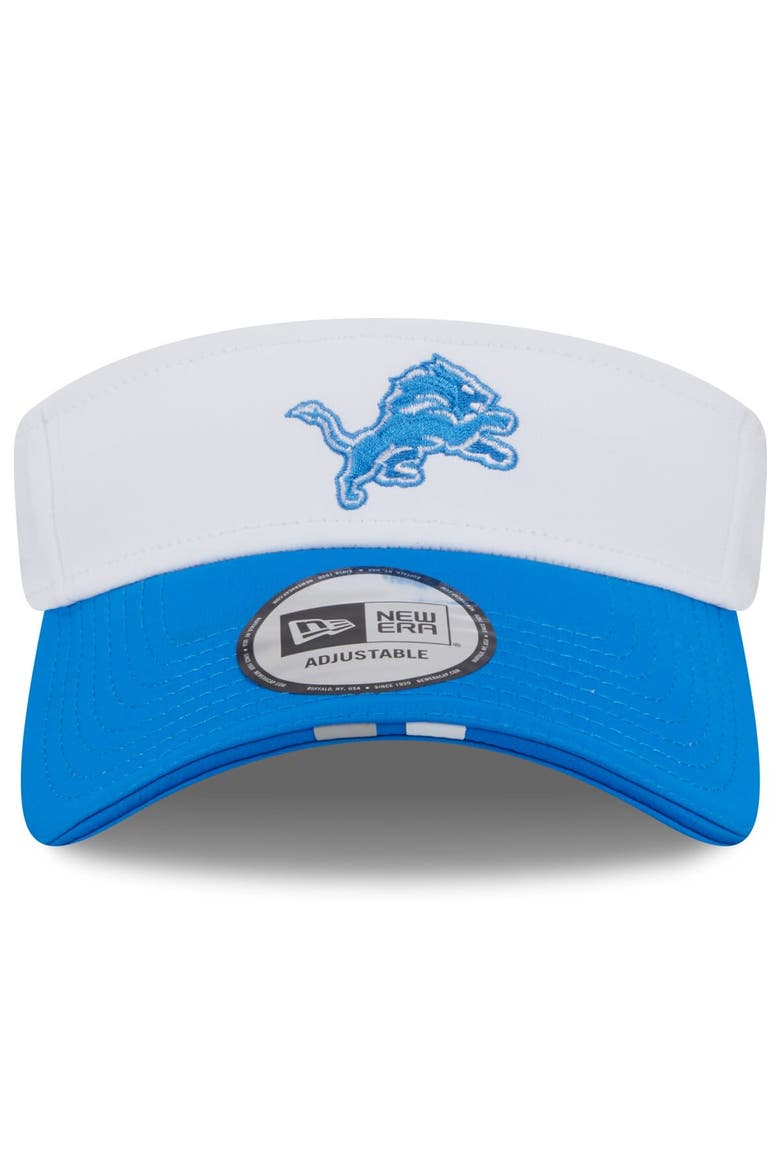 Men's New Era  White/Blue Detroit Lions 2025 NFL Training Camp Adjustable Visor, Alternate, color, White