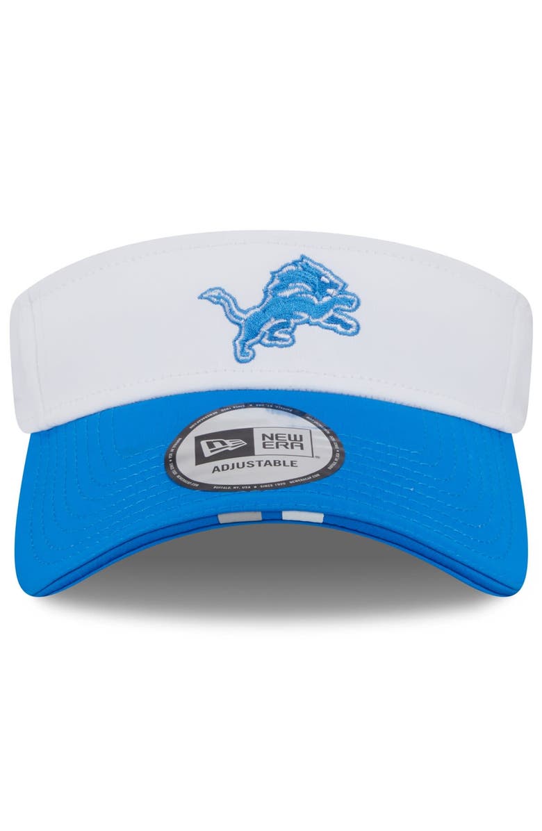 New Era Men's New Era White/Blue Detroit Lions 2025 NFL Training Camp Adjustable Visor, Alternate, color, White