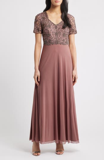 Pisarro Nights Beaded Bodice A-line Gown