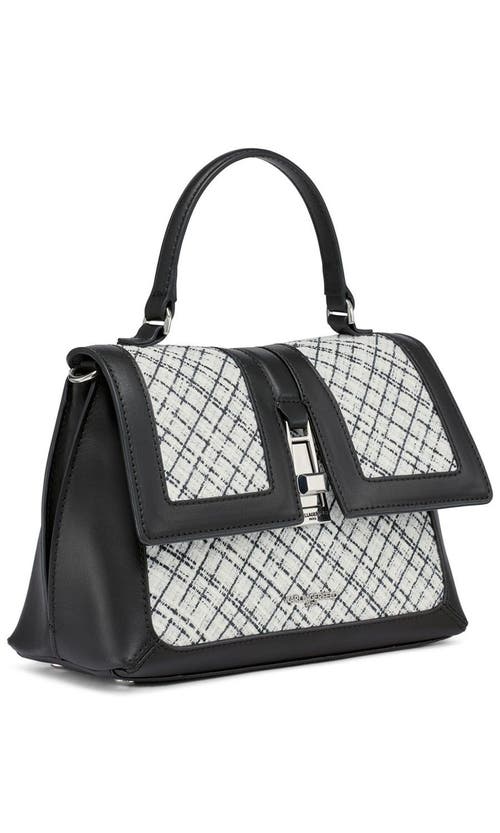 Karl Lagerfeld Paris Mercerie Crossbody In Black/white