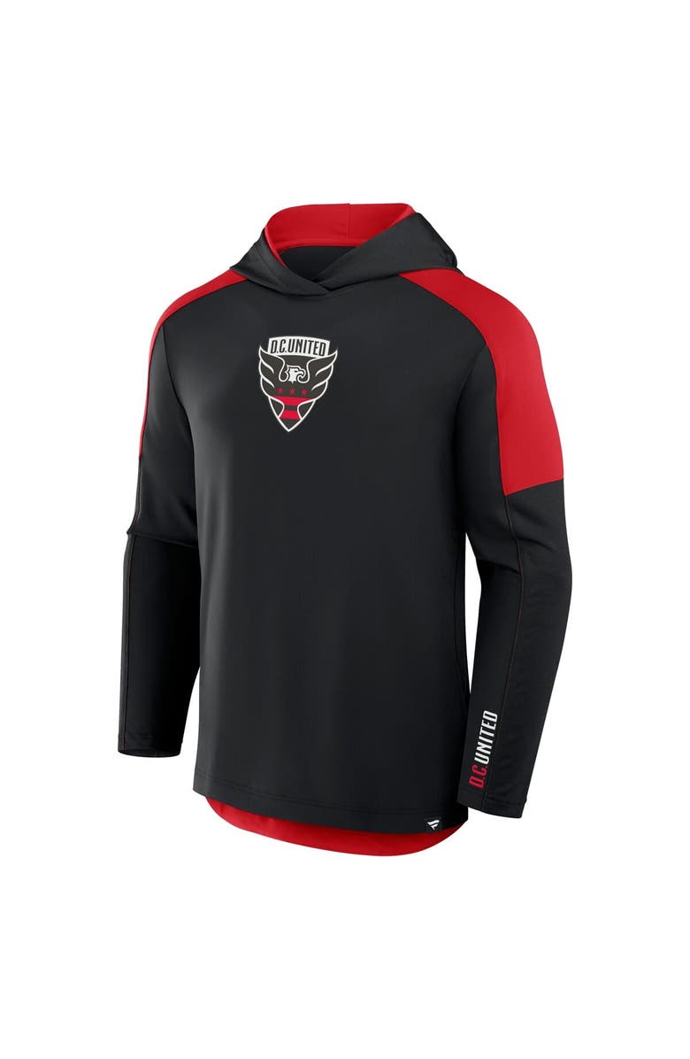 FANATICS Men's Fanatics Black D.C. United Red Card Transitional Pullover Hoodie, Alternate, color, Black