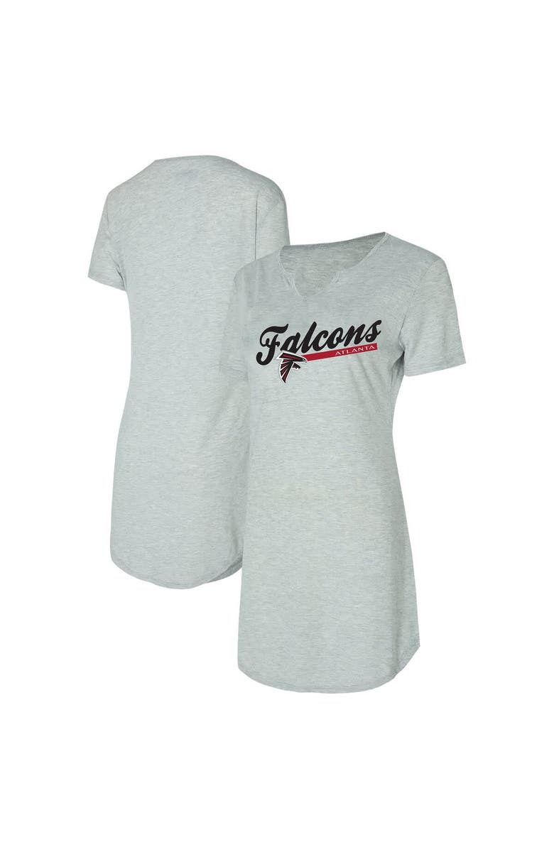 CONCEPTS SPORT Women's Concepts Sport Gray Atlanta Falcons Petition Knit Nightshirt, Main, color, Gray