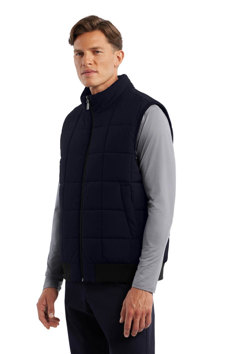 Hunter Stan Reversible Water Repellent Quilted Puffer Vest, Alternate, color, Night Sky/ Black