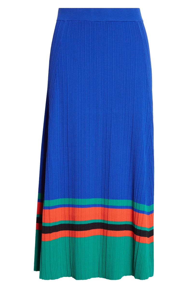 Wales Bonner Island Rib Knit Midi Skirt, Alternate, color,