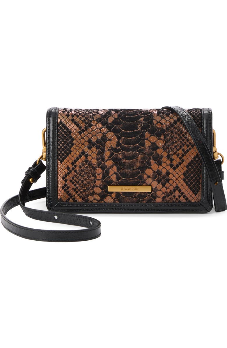 Brahmin Minuette Convertible Leather Crossbody Bag, Main, color, Bronze Captivate